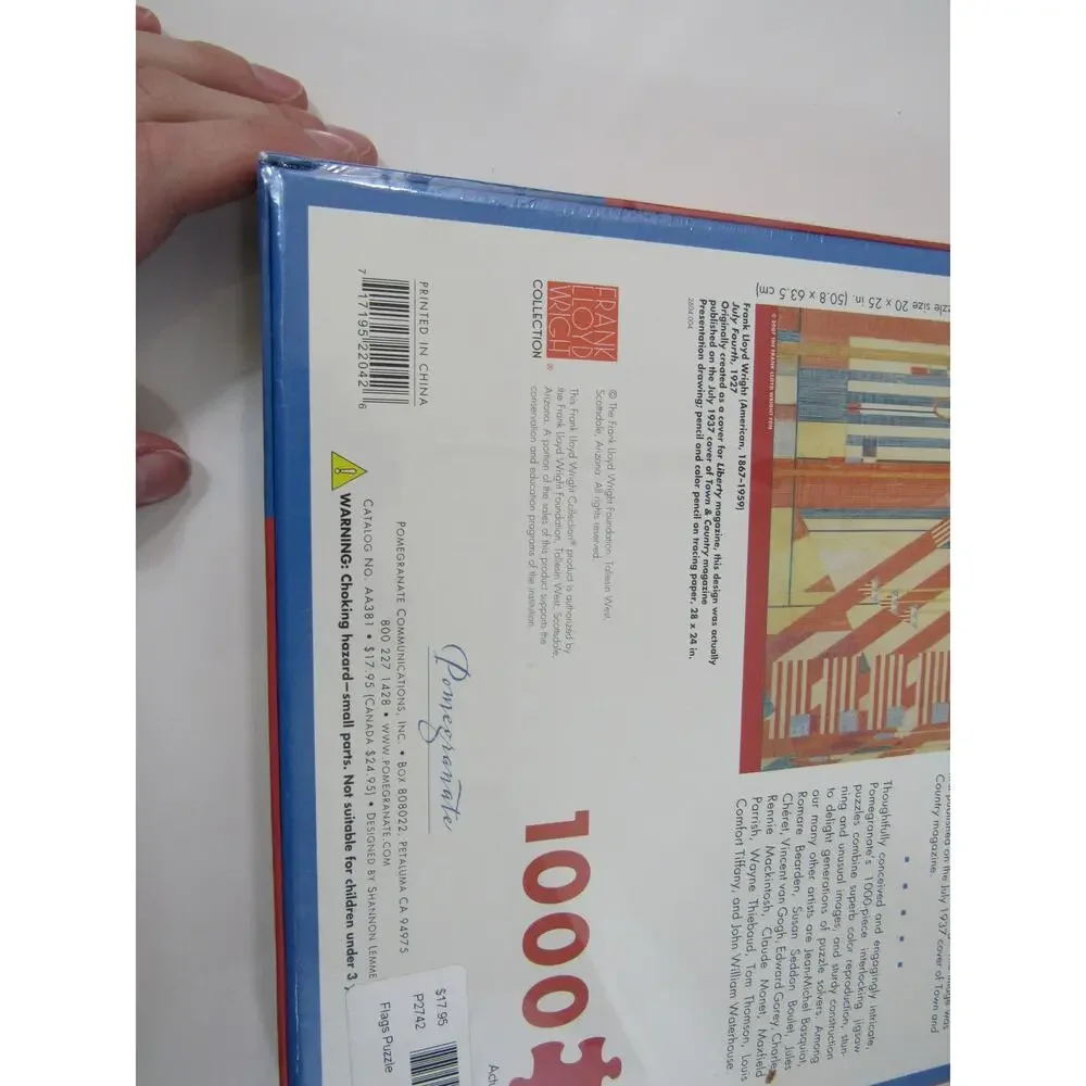 Brand NEW Frank Lloyd Wright July Fourth 1927 Puzzle 1000 Piece FLAGS